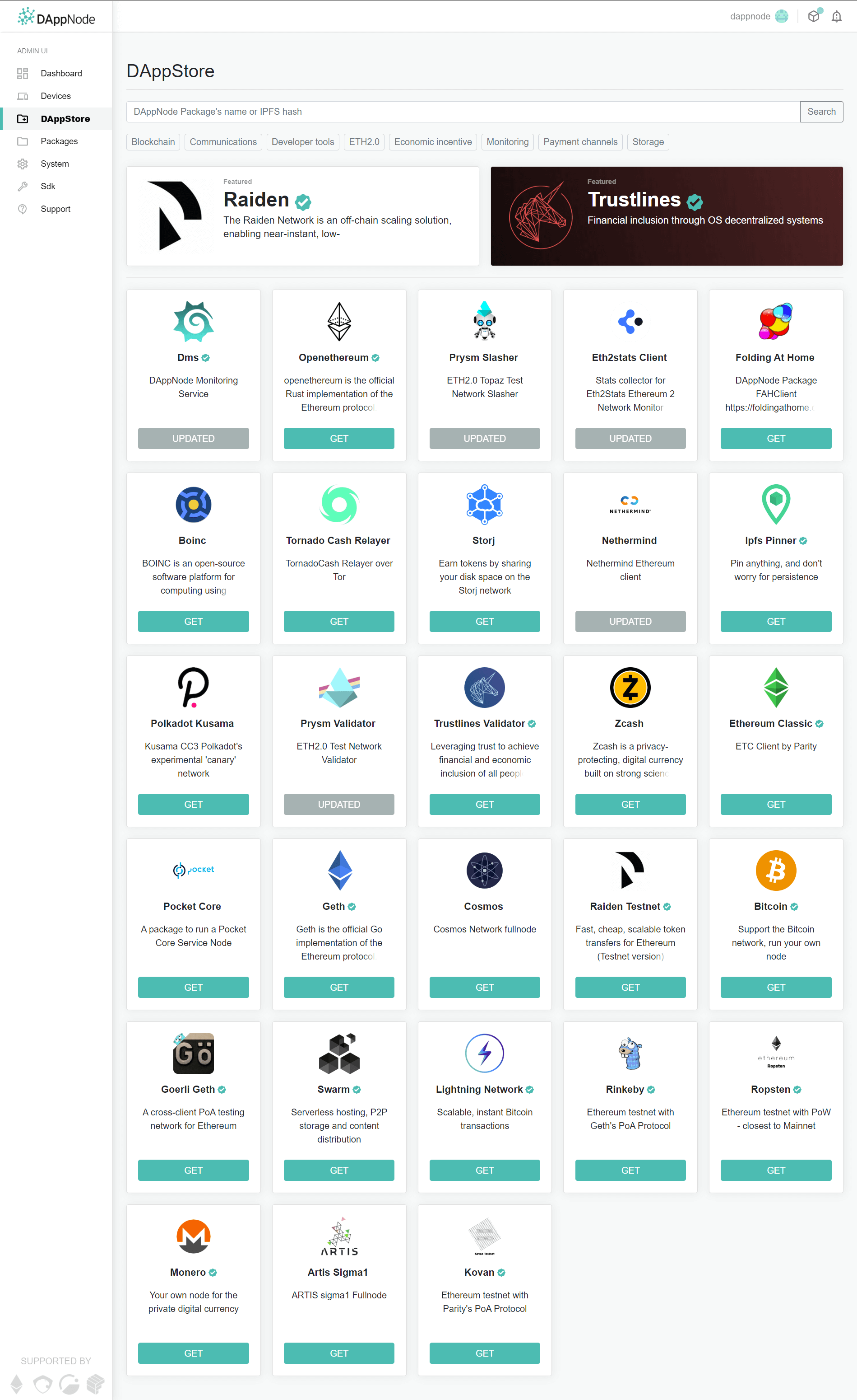 DAppnode Store