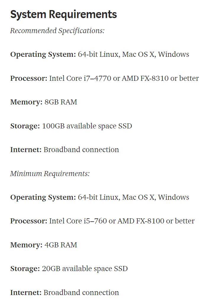 Topaz hardware requirements